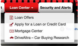 Loan Center in Online Banking