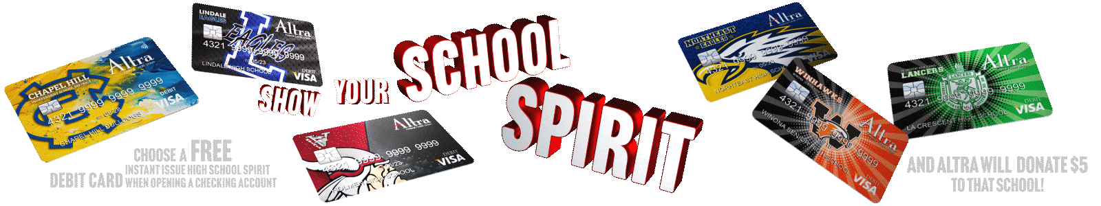 Show your school spirit debit card program